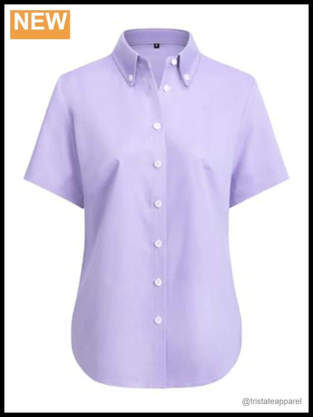Womens Short Sleeve Oxford Button Down Shirt Wrinkle Free Cotton Stretch